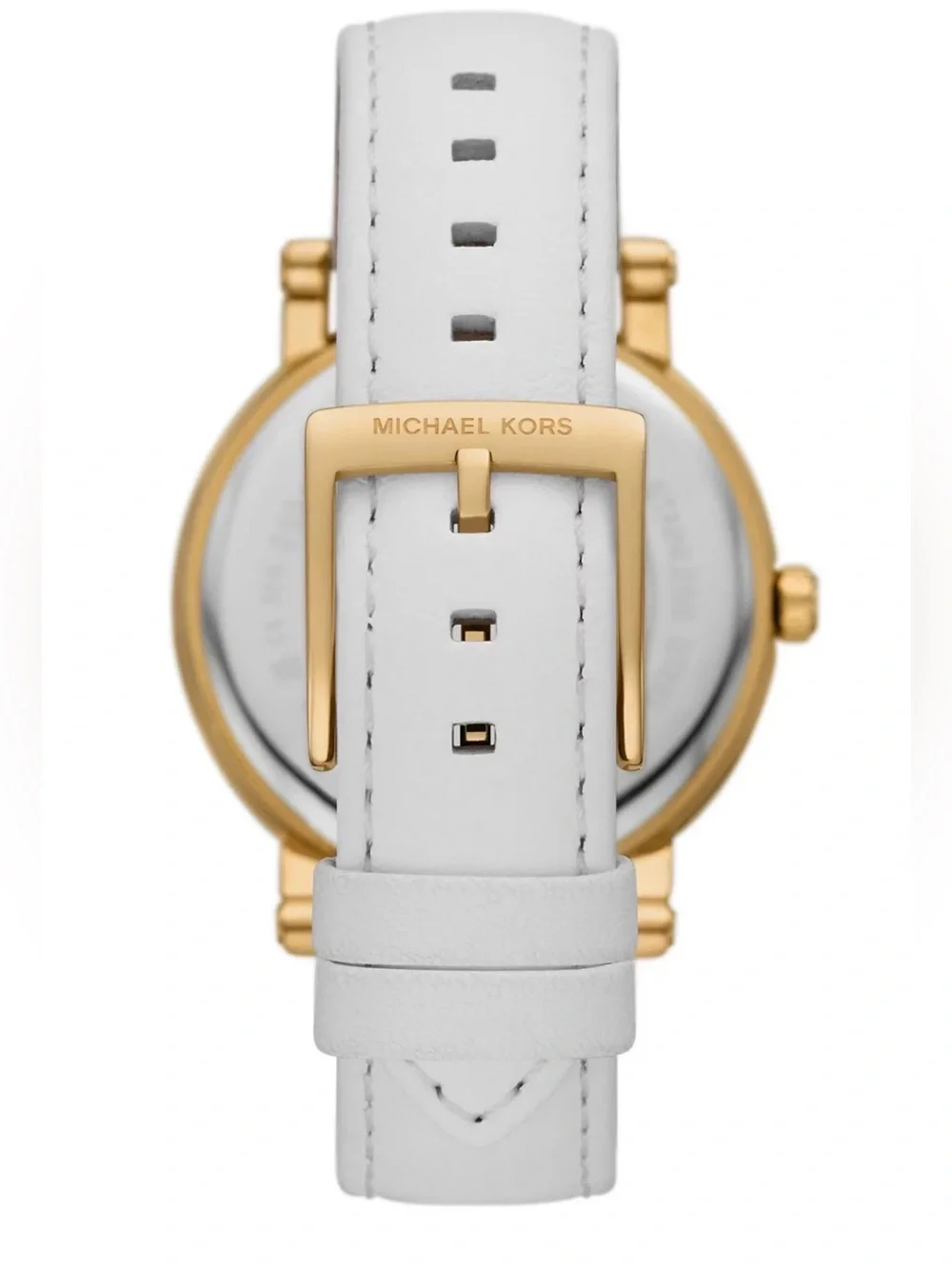 Michael Kors Corey Three-Hand White Leather Watch 38mm